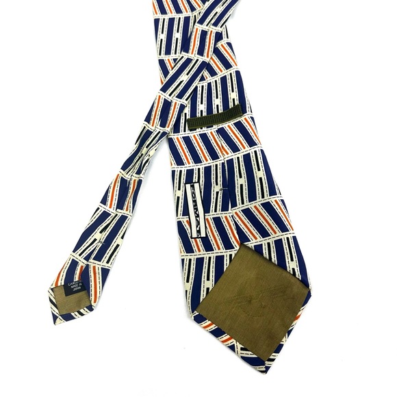 Format Blue and Orange Men's Silk Tie / Necktie - Picture 3 of 9